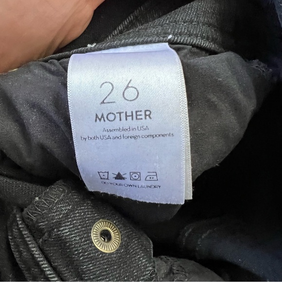 MOTHER Sz 26 The Swooner Exposed Snap Ankle Wrong Side Of The Tracks Black. - Picture 8 of 12